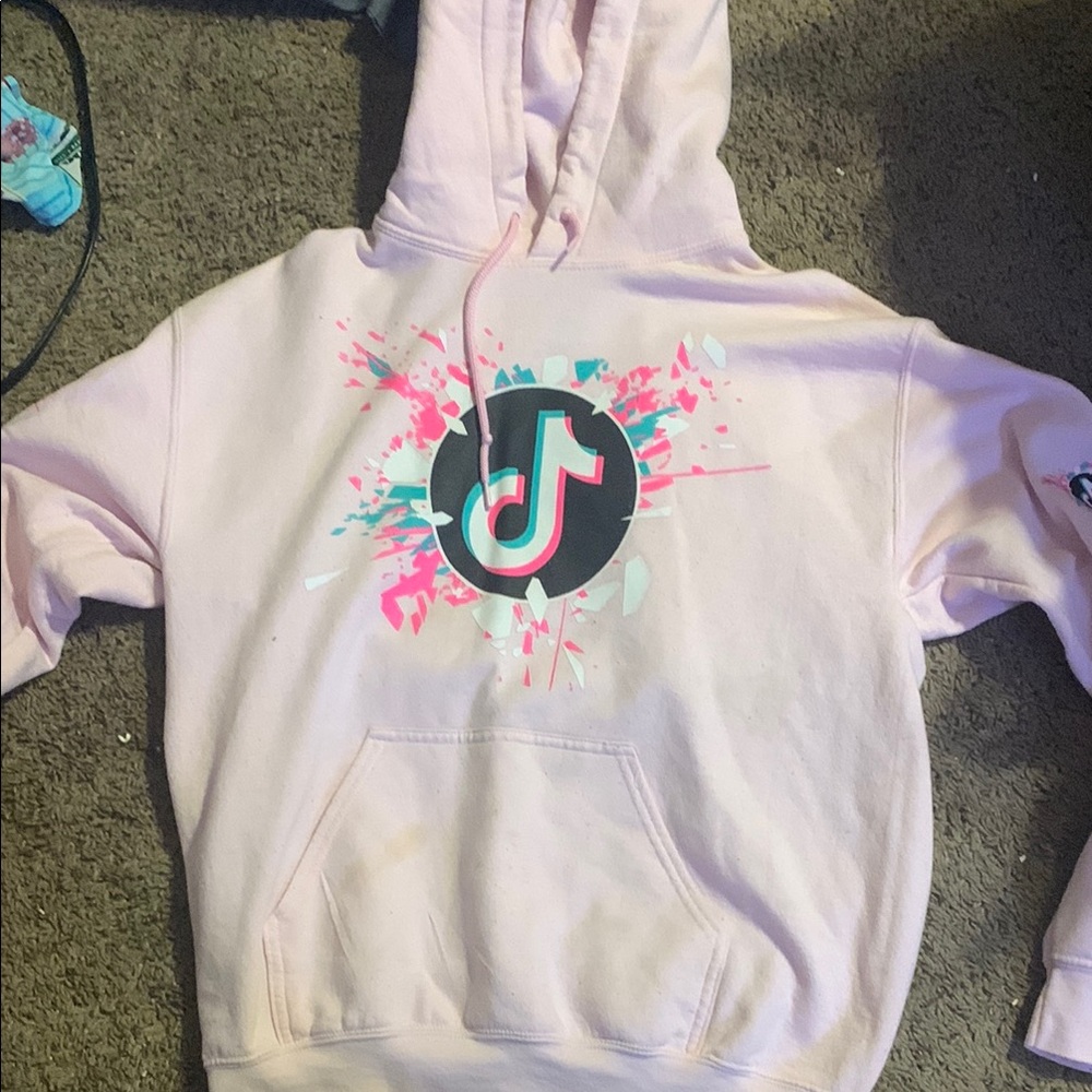 Gildan Pink Hoodie with Graphic Design